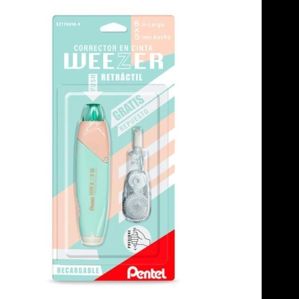 CORRECTOR CINTA 6.0MMX5MM PASTEL RETR.PENTEL BL.C1REP144